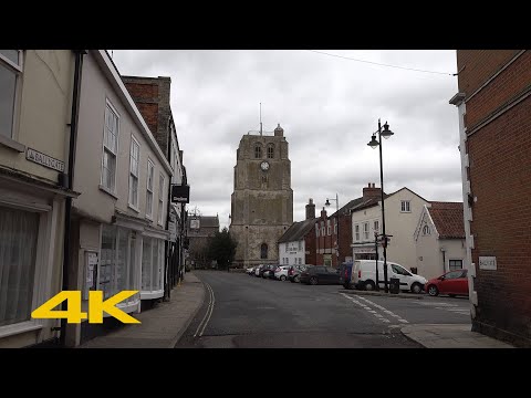 Beccles Walk: Town Centre【4K】