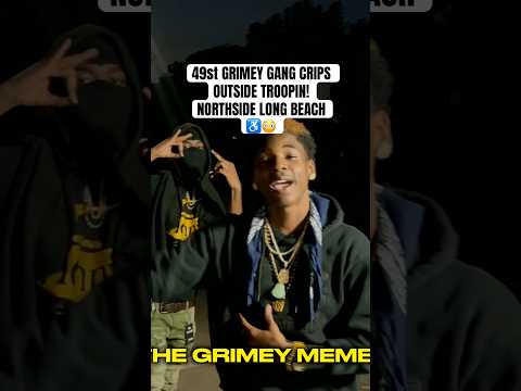 49st GRIMEY GANG CRIPS OUTSIDE! ♿️😳 #trending #vlog #shorts #california #explore #fyp