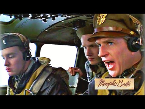 Memphis Belle (1990) -  Close Call in the Bombing Formation