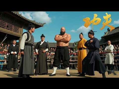 Kung Fu movie: The Russian strongman is too arrogant, Chinese Kung Fu masters challenge him