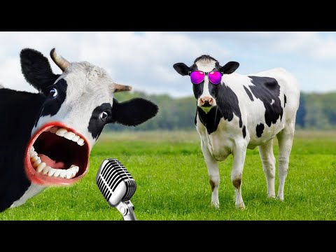 "101% HILARIOUS: Cows Dancing and singing and flying | Funny cow dance | cow song and cow videos 40