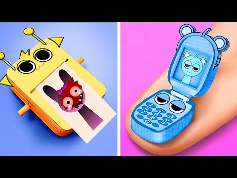 Sprunki Printer Or Sprunki Cardboard Phone? 📱🖨️💙 *DIY Paper Crafts And GameBooks*