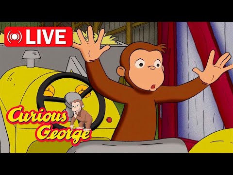 🔴 LIVE Curious George Full Episodes 🐵 The Runaway Tractor + More!