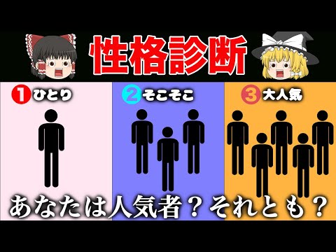 あなたが周りからどう思われてるかがわかる性格診断【ゆっくり解説】