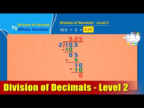 G4 - Module 30 - Exercise 2 - Division of Decimals - Level 2 | Appu Series | Grade 4 Math Learning