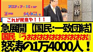 【急展開】国民一致団結！！！うおぉぉぉぉぉぉぉぉぉぉ！！怒涛の1万4000人！！！！！