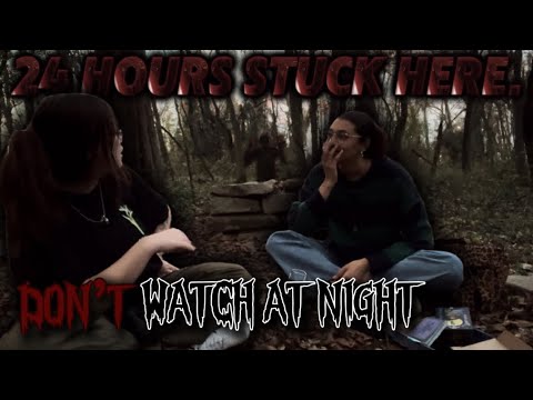 We stayed 24 HOURS in a HAUNTED FOREST (we barely survived..)