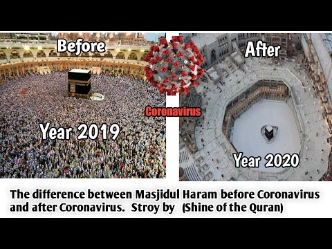 The difference of Masjidul Haram before coming Coronavirus and after comes of Coronavirus.(STQ)