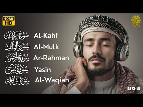 Surah KAHF, Surah MULK, Surah RAHMAN, Surah YASEEN (YASIN), Surah WAQIAH ✦ Alaa Aqel