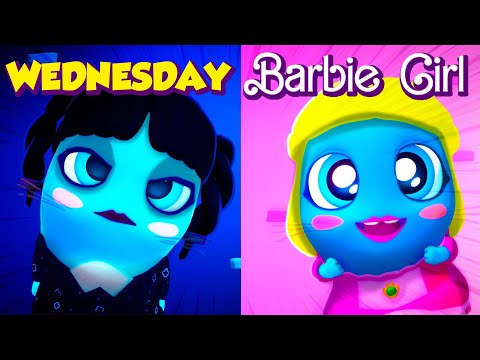 💕 ROSA vs NEGRO 🖤 Barbie vs Merlina Addams 💖 Parodia de Barbie Girl de Aqua por Los Moonies