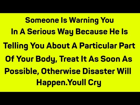 GOD SAYS 💌 Someone is warning you in a serious way because he is telling you about a particular