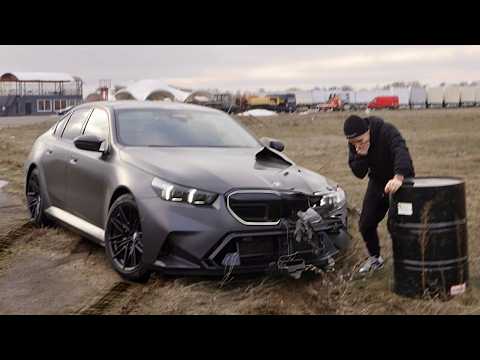 ЧУТЬ НЕ РАЗБИЛ BMW M5 - езда на двух колёсах!