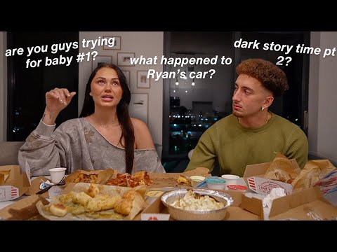 WE PUT OURSELVES IN THE HOT SEAT... baby number 1, Ryan sold his car, dark storytime pt 2