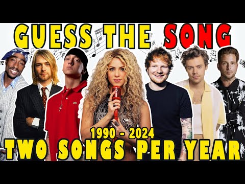 Guess The Song 🎶 Two Songs per Year 1990 - 2024  Everyone knows | Music Quiz