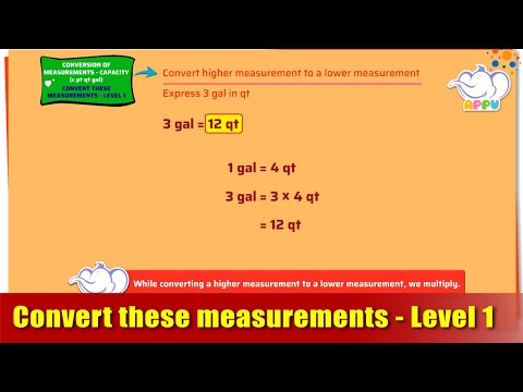 G5 - Module 14b - Ex 1 - Convert these measurements - Level 1 | Appu Series | Grade 5 Math Learning