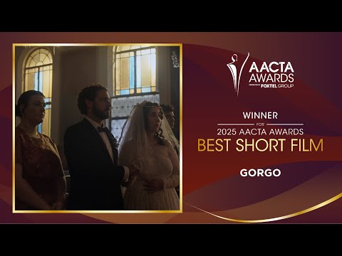 Marc Fennell & Dane Simpson present Gorgo with AACTA Award for Best Short Film