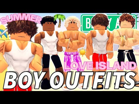 Realistic LOVE ISLAND BOYS TUTORIAL & SUMMER SWIMSUIT OUTFIT CODES For Berry Avenue!