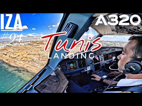 [FIRST ONE] A321 TUN 🇹🇳 Tunis | LANDING 29 | 4K Cockpit View | ATC & Crew Communications [RE UPLOAD]