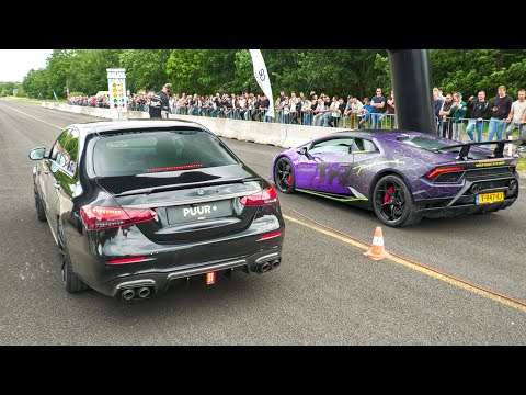 Mercedes E63S AMG BRABUS 800 vs. Lamborghini Huracan Performante!