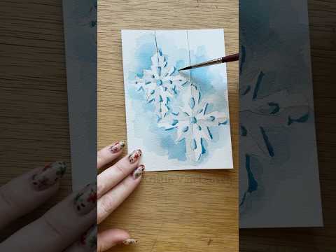 Watercolor paper snowflakes: day 2 of 12 days of watercolor holiday card making