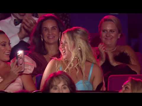 Sophie Monk presents Bridey Drake with the AACTA Audience Choice Award for Favourite Digital Creator