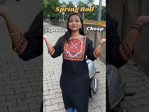 Cheap Vs Expensive Spring Roll challenge ✅ #Shorts #food #viral