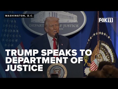 President Trump addresses U.S. Department of Justice