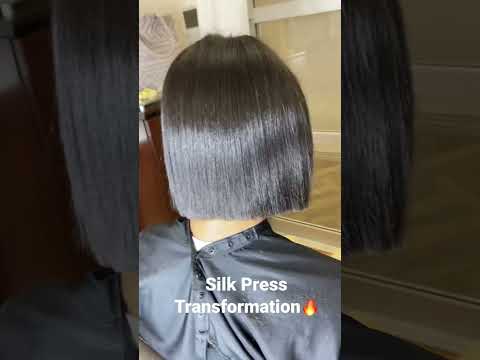 Silk Press Transformation 🔥😱 #silkpress #silkpressonnaturalhair #hairgrowthtips