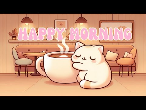 Lazy Cat Lofi 🐱🎧☕ | 1 Hour Cozy Happy Morning Music 🎵 | Chill & Relaxing Beats 🍪