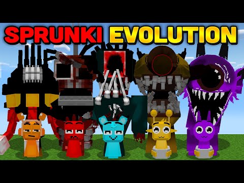 Minecraft Every Sprunki EVOLUTION [FULL MOVIE] Part 1