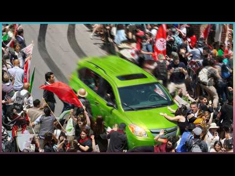 When Cars Don't Stop For Protesters !