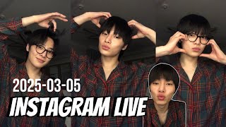 I.N (Stray Kids) Instagram Live. 2025-03-05