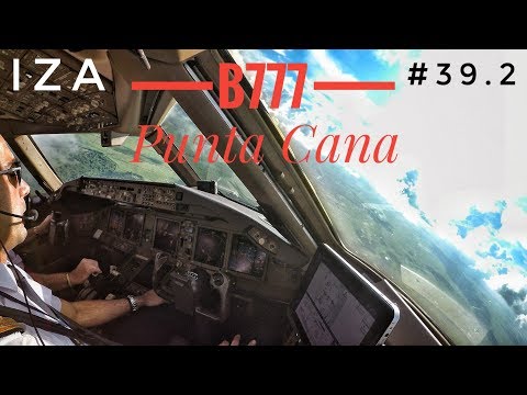 B777 LANDING Punta Cana Cockpit View | 4K