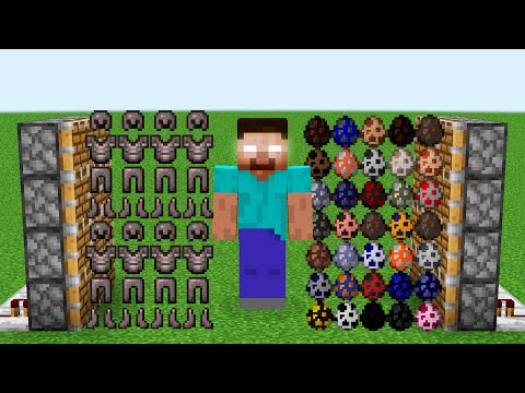 all eggs and HEROBRINE and netherite armor combined?