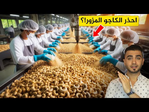 تأكد من المكسرات التي تشتريها😱 شاهد الكاجو والفستق الحلبي المزور😫 غش المكسرات بطرق غريبة!