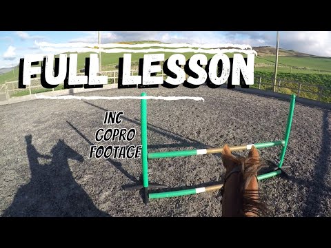 AMAZING JUMP AND FLATWORK LESSON| Inc Instruction and GoPro Footage