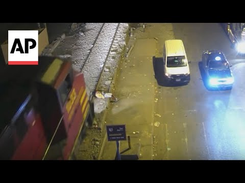 Man sleeping on tracks survives being hit by a train in Peru