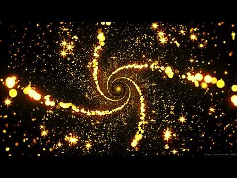 Glittering Gold Lights Tunnel 4K Animation video motion background free Relaxing Screensaver