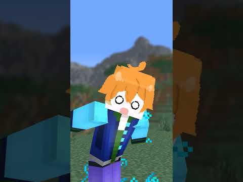 コマンドマスターらいでん！崖から落ちちゃった！【マイクラアニメ】　 #マイクラ　#コマンド