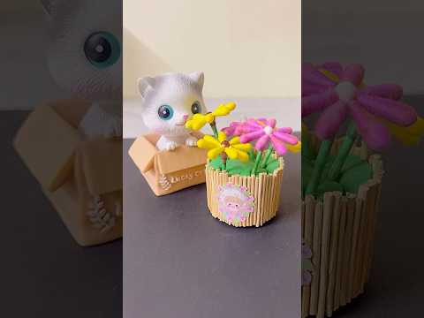 🌷🥰Easy Peasy Flower Pot✨ #allheartcraftsbycharl #cutepapercraft #cottonbuds #toothpicks