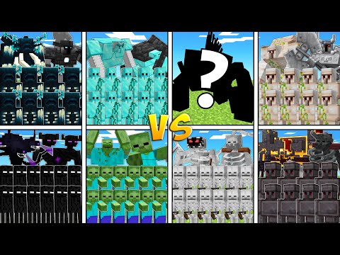 THE BIGGEST MINECRAFT MOB BATTLE EVER!