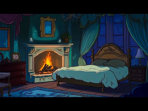 1940s oldies playing in another room on a rainy night | cozy bedroom | relax, sleep, study