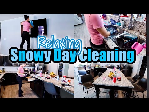 RELAXING CLEANING MOTIVATION | HOME RESET | SNOWY DAY RELAXING CLEAN WITH ME