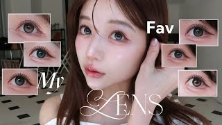 My favorite colored contact lenses👀 Comparison of the popular fixed-axis lenses + highlight color...