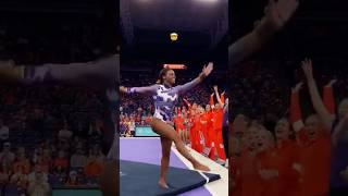 HISTORY MADE! First ever in NCAA🤩 #gymnastics #simonebiles #ncaa #college #tumbling #floorexercise