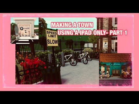 BUILDING A TOWN USING A IPAD ONLY!!|bloxburg|