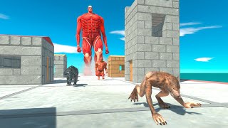 Run Away from Colossal Titan - Animal Revolt Battle Simulator