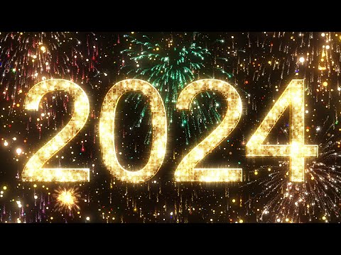 2024 Countdown New Year Eve Midnight Clock 4K Animation