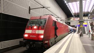 DB BR101 013 arrives at Berlin Hbf with a CNL train