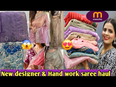 🤩Latest Trending Saree Collection from Meesho | Party wear & Festive wear Designer Saree/Meesho Haul